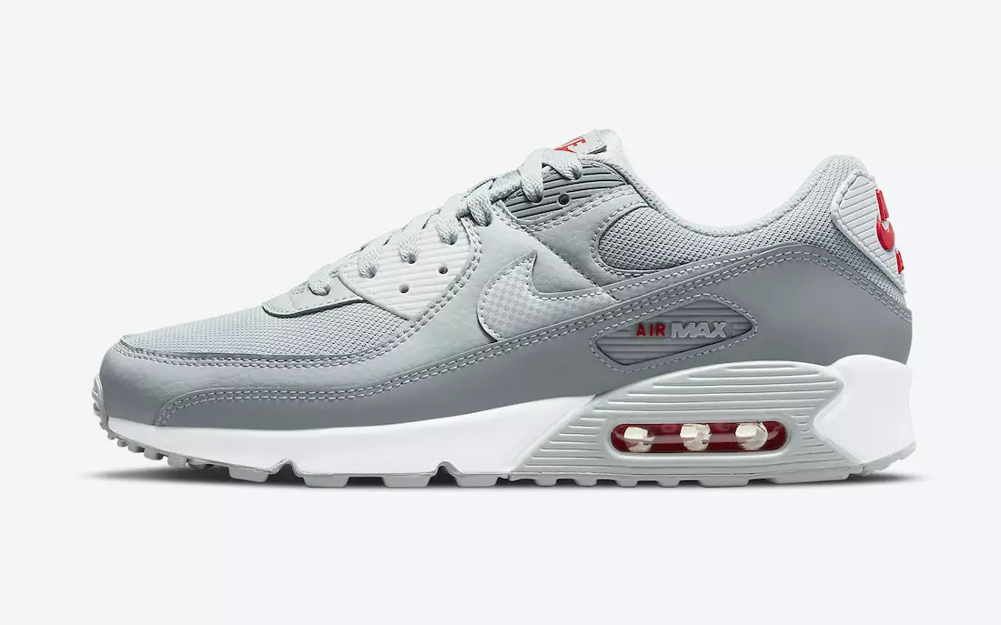 Nike Air Max 90 Griż Aħmar DM9102-001 Data tal-Ħruġ