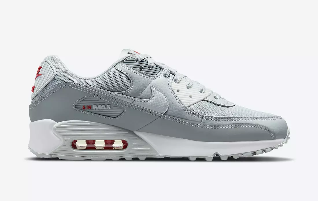 Nike Air Max 90 Grå Rød DM9102-001 Utgivelsesdato