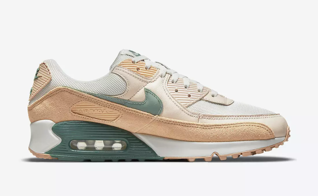 Nike Air Max 90 PRM Light Bone Dutch Green Shimmer DM2829-002 تاريخ الإصدار