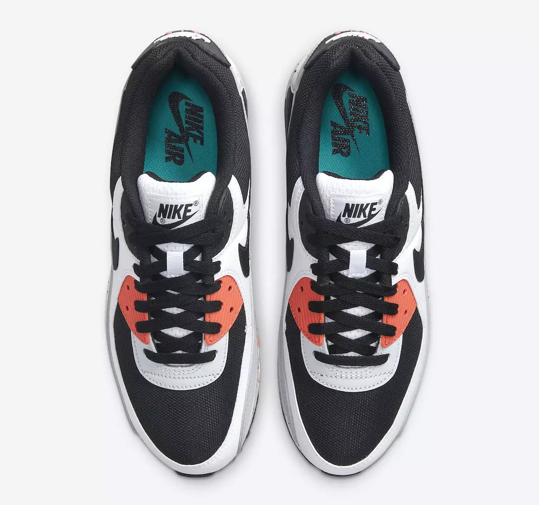 Nike Air Max 90 White Turf Orange Aquamarine DC9845-100 Utgivelsesdato