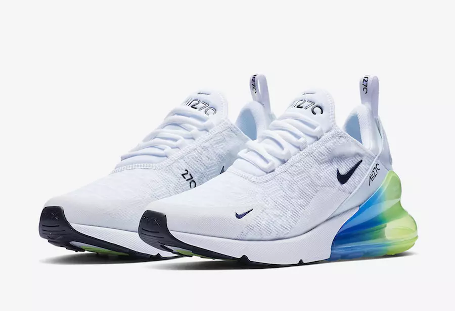 Nike Air Max 270 White Explosion Green Sarı AQ9164-100 Buraxılış Tarixi