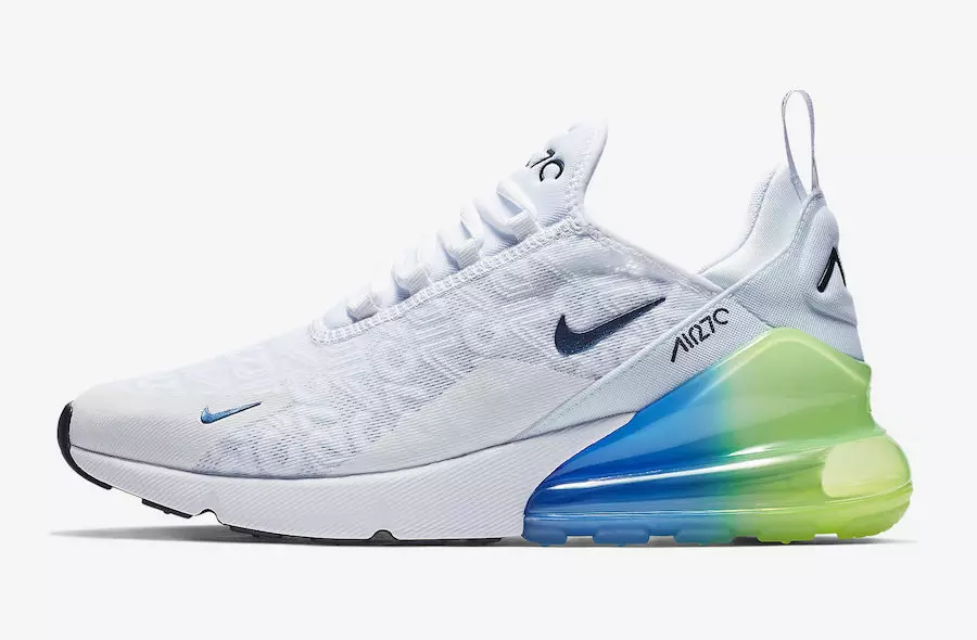 Nike Air Max 270 White Explosion Green Sarı AQ9164-100 Buraxılış Tarixi