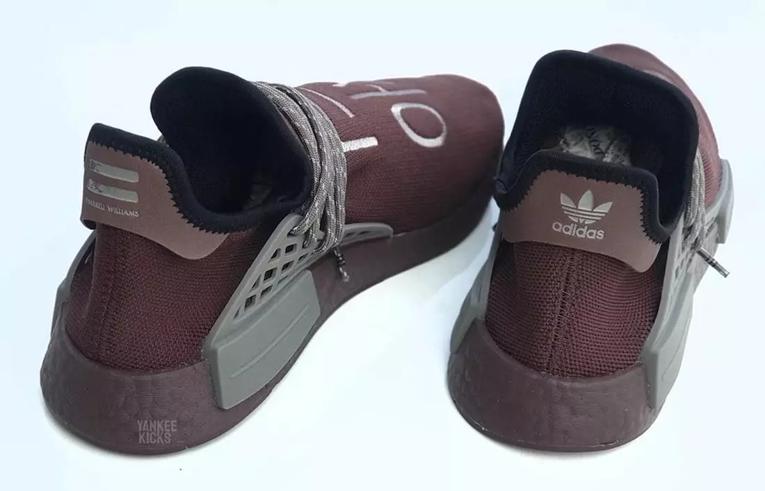 Pharrell adidas NMD Hu Burgundy Grey Дата выпуска 2020 г.