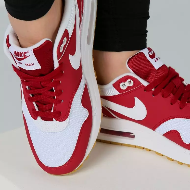 Nike Air Max 1 אדום לבן מסטיק 319986 608