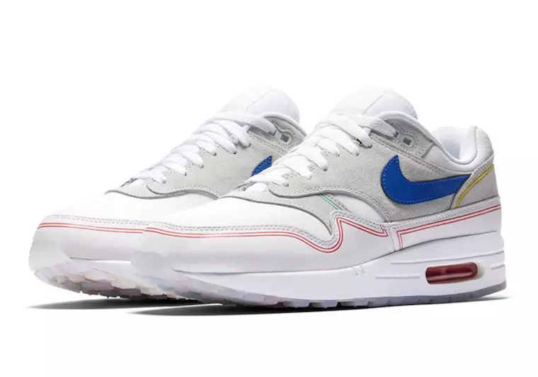 Nike Air Max 1 Center Pompidou Wolf Pelēks Melns Vēsi Pelēks Izdošanas datums