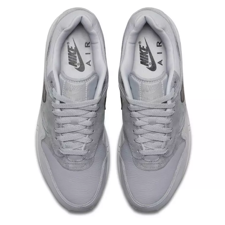 Nike Air Max 1 Center Pompidou Wolf Grey შავი მაგარი ნაცრისფერი გამოშვების თარიღი