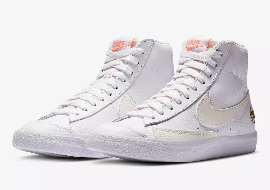 Nike Blazer Mid 77 Vintage White Gold Pink DC1421-100 تاريخ الإصدار