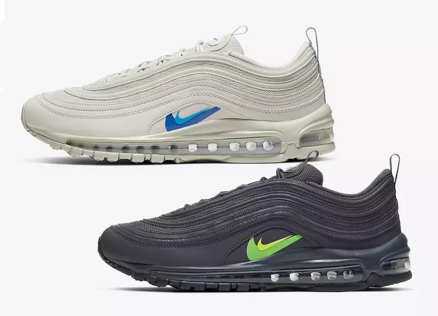 Double Swooshes များကို ဤ Nike Air Max 97 တွင် ထည့်သွင်းထားသည်။