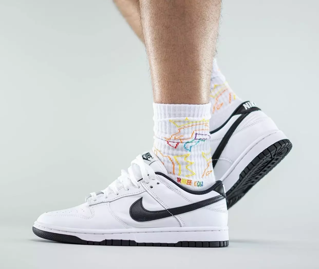 Nike Dunk Low White Black Release Date On-Feet