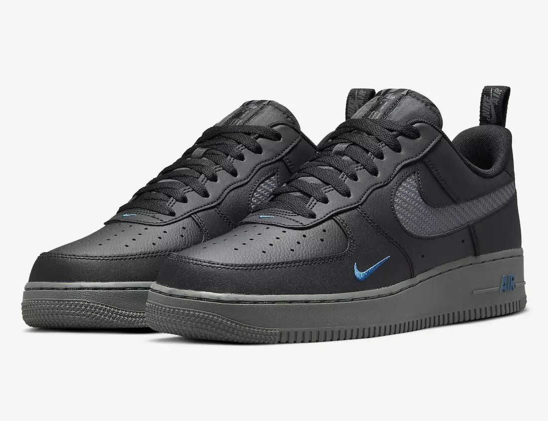 Nike Air Force 1 დაბალი შავი ლურჯი DR0155-002 გამოშვების თარიღი