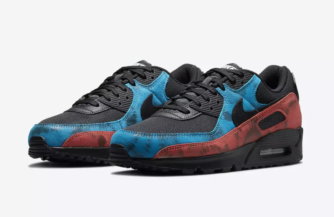 Nike Air Max 90 Black Tie-Dye DJ6888-001 Chiqarilgan Sana