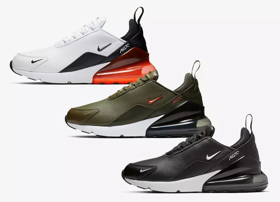 Nike Air Max 270 ပရီမီယံသားရေ BQ6171-001 BQ6171-100 BQ6171-200 ထုတ်ဝေသည့်ရက်စွဲ