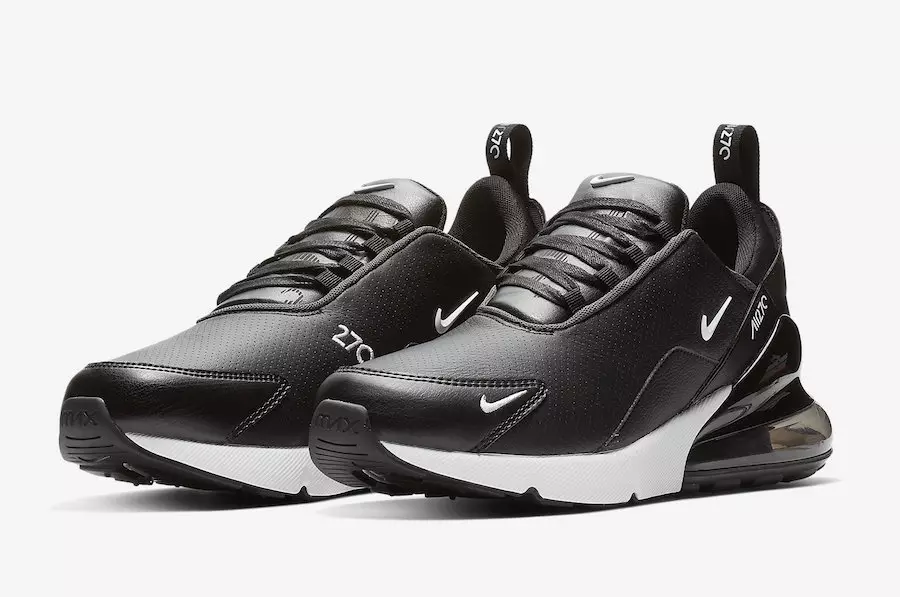 Nike Air Max 270 Premium Ġilda Iswed BQ6171-001 Data tal-Ħruġ