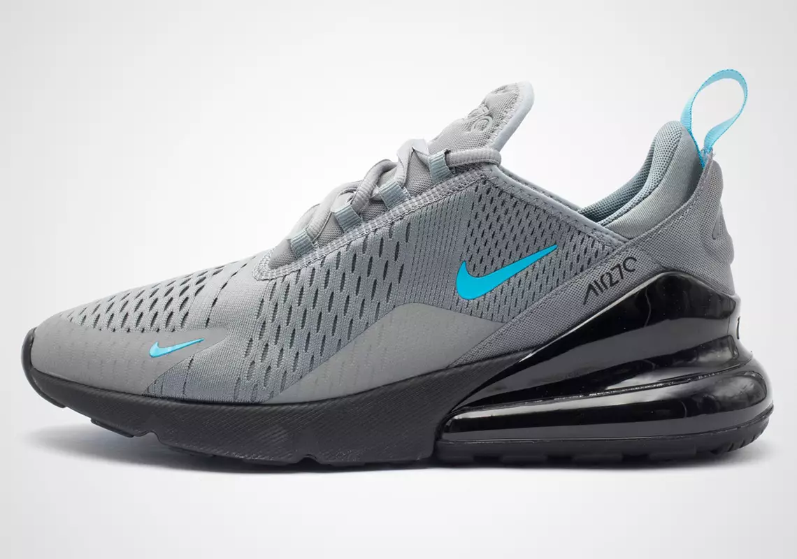 Nike Air Max 270 ကို Cool Grey နှင့် Blue Fury တို့ဖြင့် ရရှိနိုင်သည်။