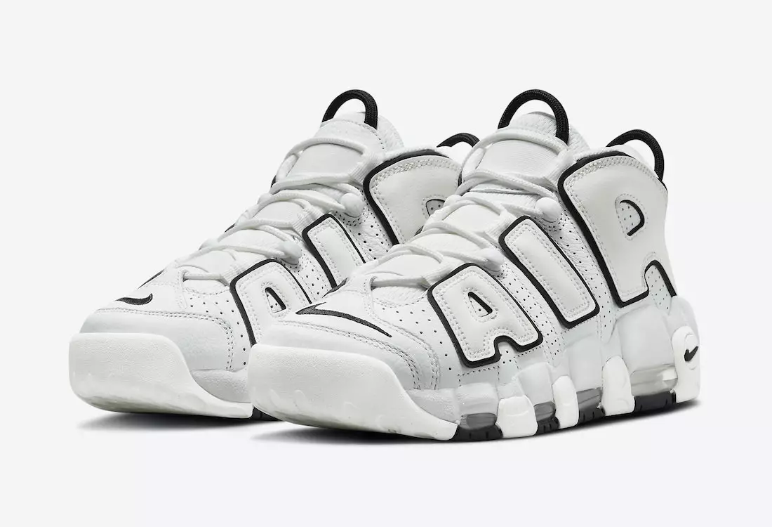 Nike Air More Uptempo suprafețe în clasic „alb/negru”