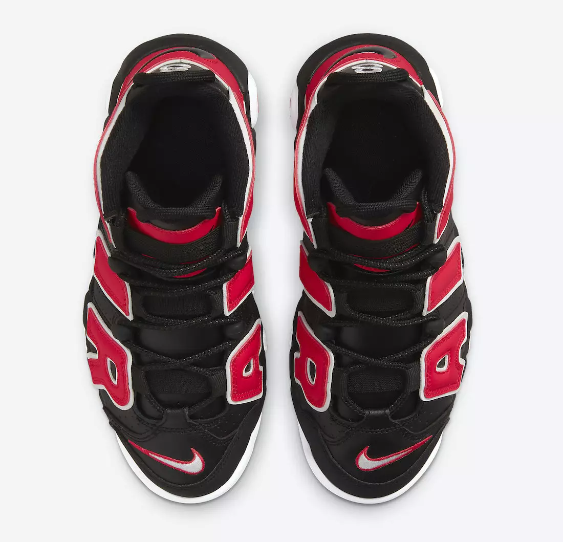 Nike Air More Uptempo GS Preto Universidade Vermelho Branco DM3190-001 Data de lançamento