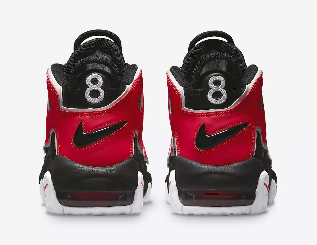 Nike Air More Uptempo GS Black University Red White DM3190-001 Dáta Eisiúna