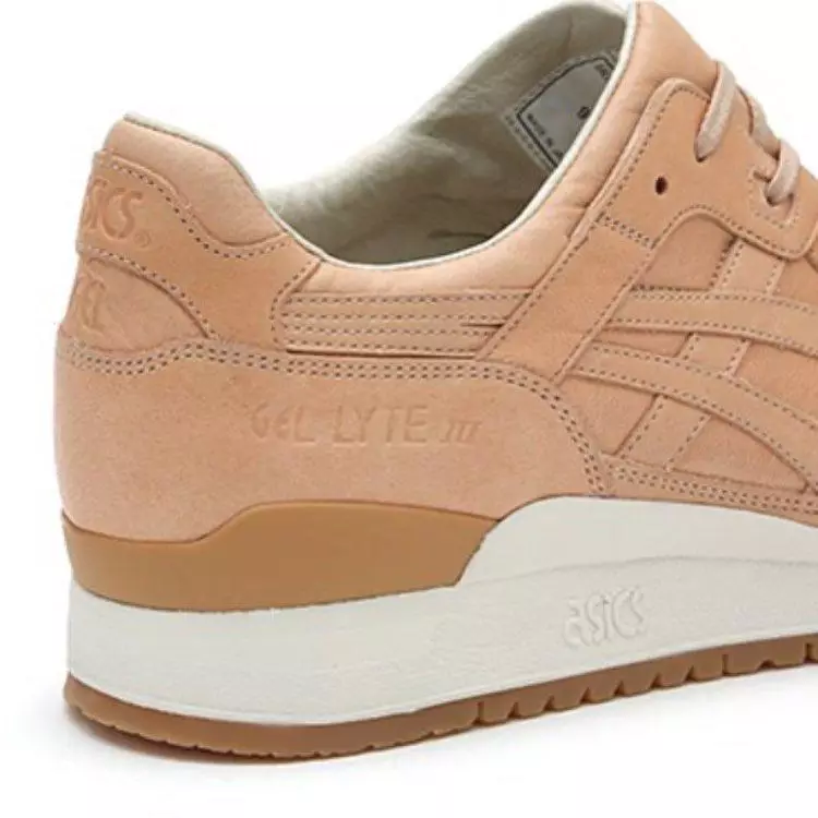 ASICS Gel Lyte III Vegetable Tanned Leather သည် ကမ္ဘာတစ်ဝှမ်းတွင် အတွဲ 300 သာ ကန့်သတ်ထားပြီး Japan နိုင်ငံတွင် ပြုလုပ်ထားသည့် ASICS Gel Lyte III သည် အမေရိကန်ဒေါ်လာ 500 ဖြင့် လက်လီရောင်းချမည်ဖြစ်သည်။