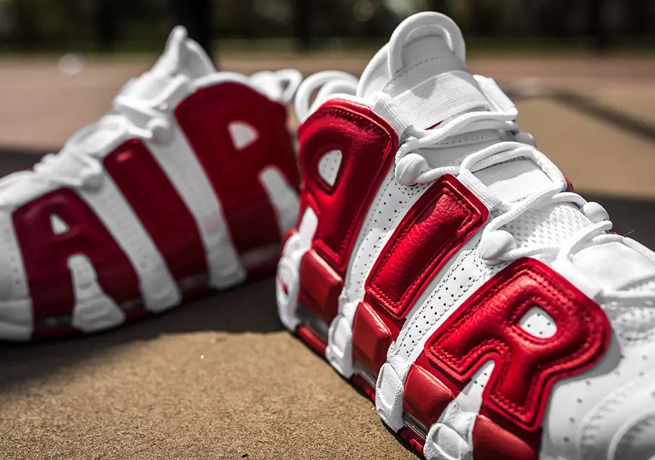 Nike Air More Uptempo White Gym အနီရောင် ဖြန့်ချိမည့်ရက်