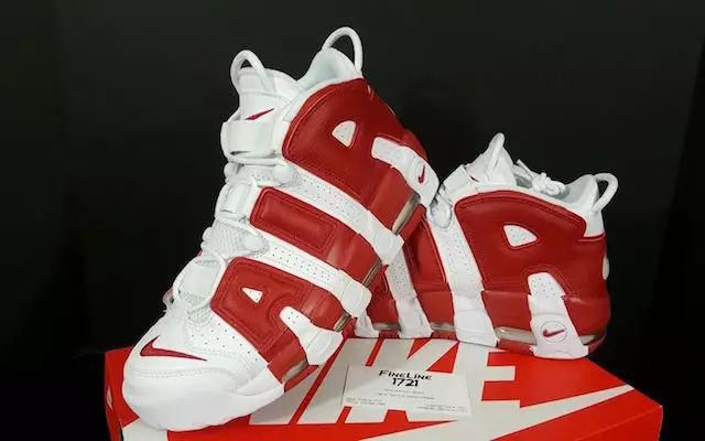 Bulls Nike Air Lisää Uptempo White Gym Red 414962-100