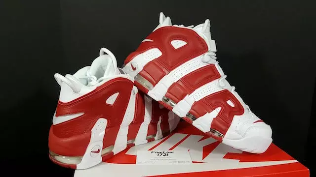 בוללס Nike Air More Uptempo White Gym Red 414962-100