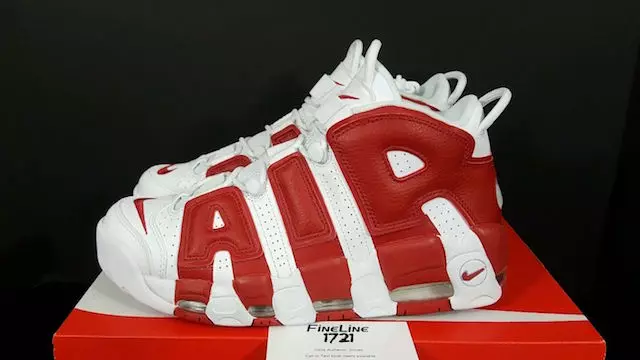 Bulls Nike Air Lisää Uptempo White Gym Red 414962-100