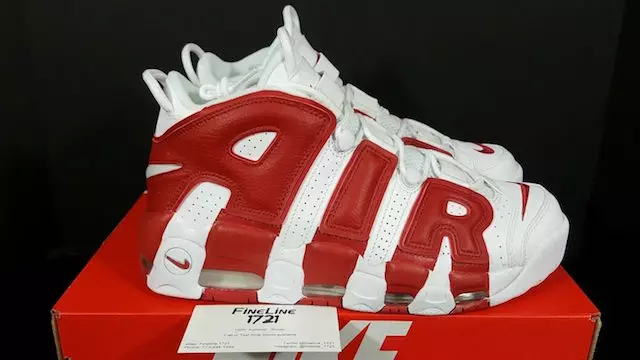 Bulls Nike Air More Uptempo Bianche Palestra Rosse 414962-100