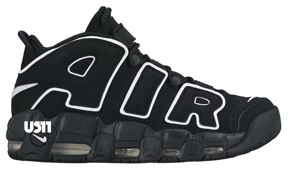 Nike Air More Uptempo Noir Blanc 2016 Date de sortie