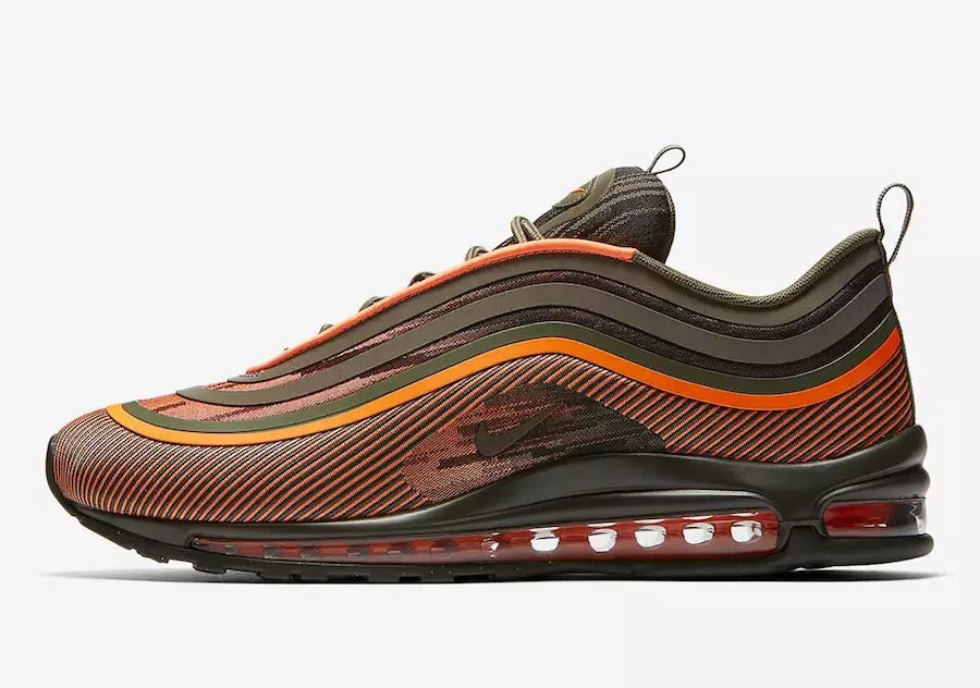 Nike Air Max 97 ультра оливковый оранжевый 918356-801