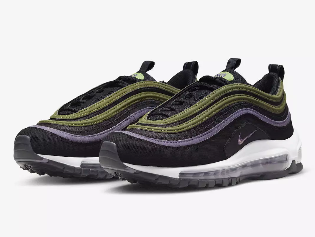 تاریخ عرضه Nike Air Max 97 GS مشکی بنفش سبز DX4734-001