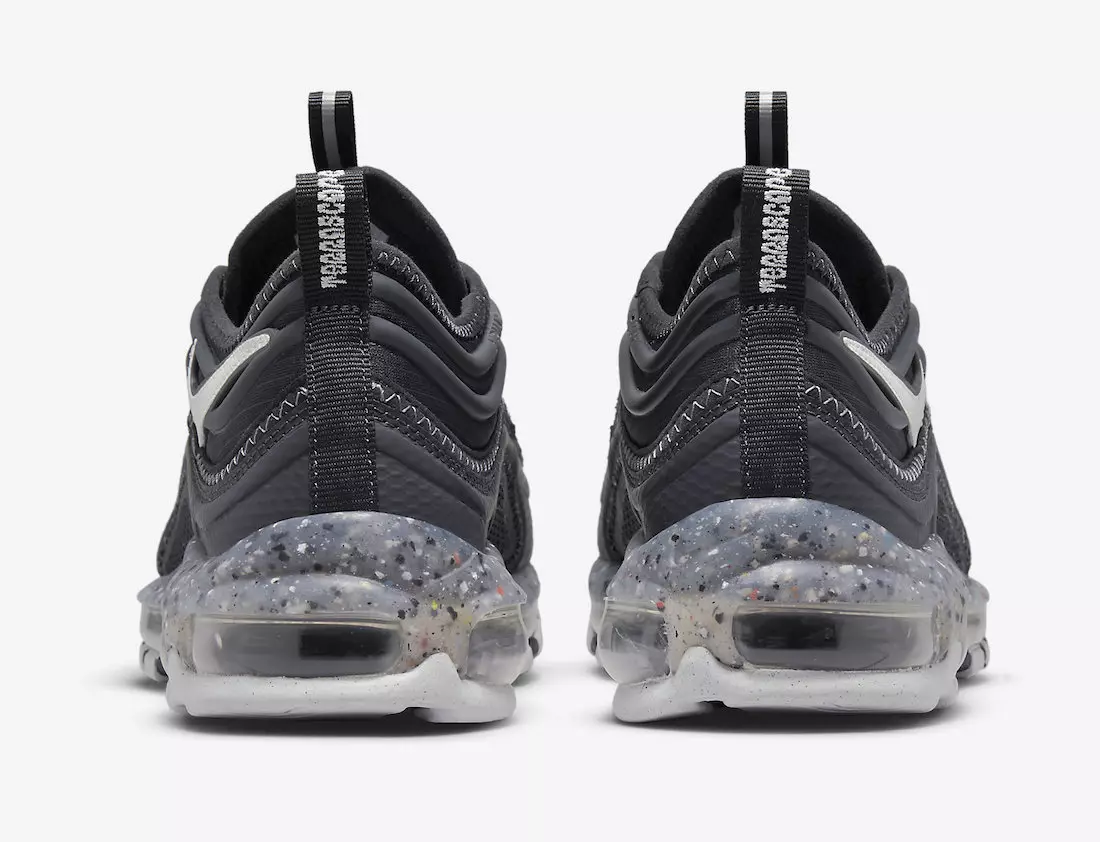 Nike Air Max 97 טערראַסקאַפּע שווארצע ווייסע DJ5019-001 מעלדונג טאָג