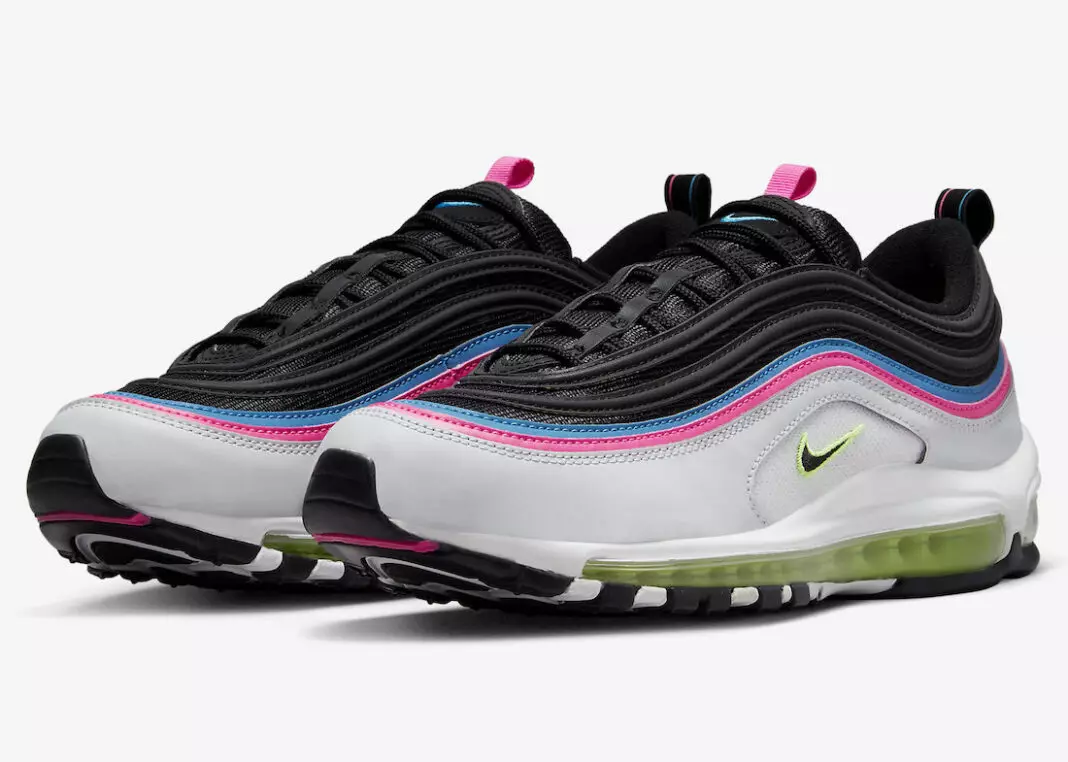 Nike Air Max 97 Сиёҳ Сафед гулобии кабуд Volt DZ4392-001Санаи барориши