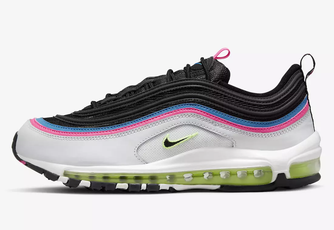 Nike Air Max 97 fekete fehér rózsaszín kék volt DZ4392-001 megjelenés dátuma