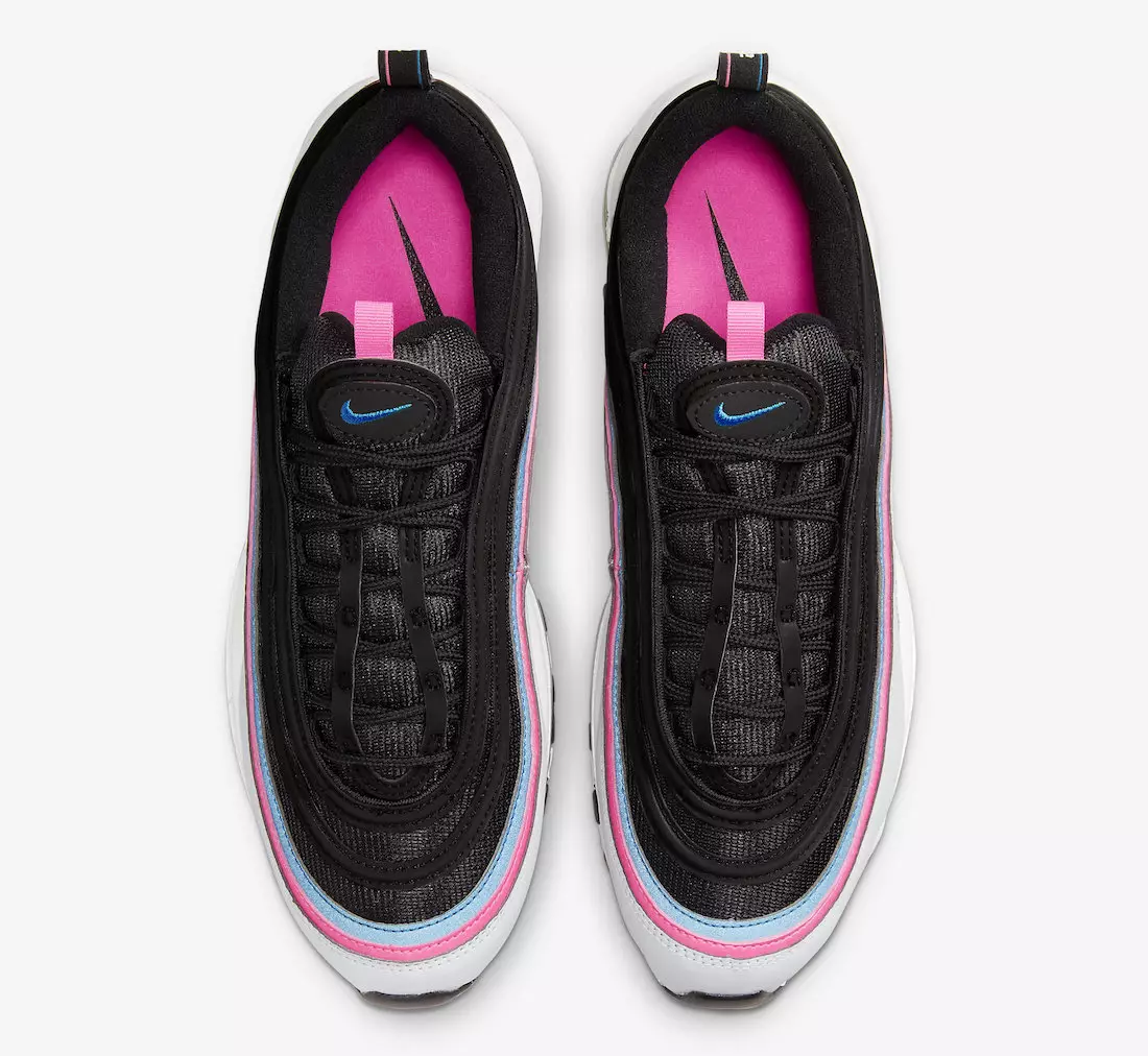 Nike Air Max 97 Black White Pink Blue Volt DZ4392-001Чыгарылган күнү