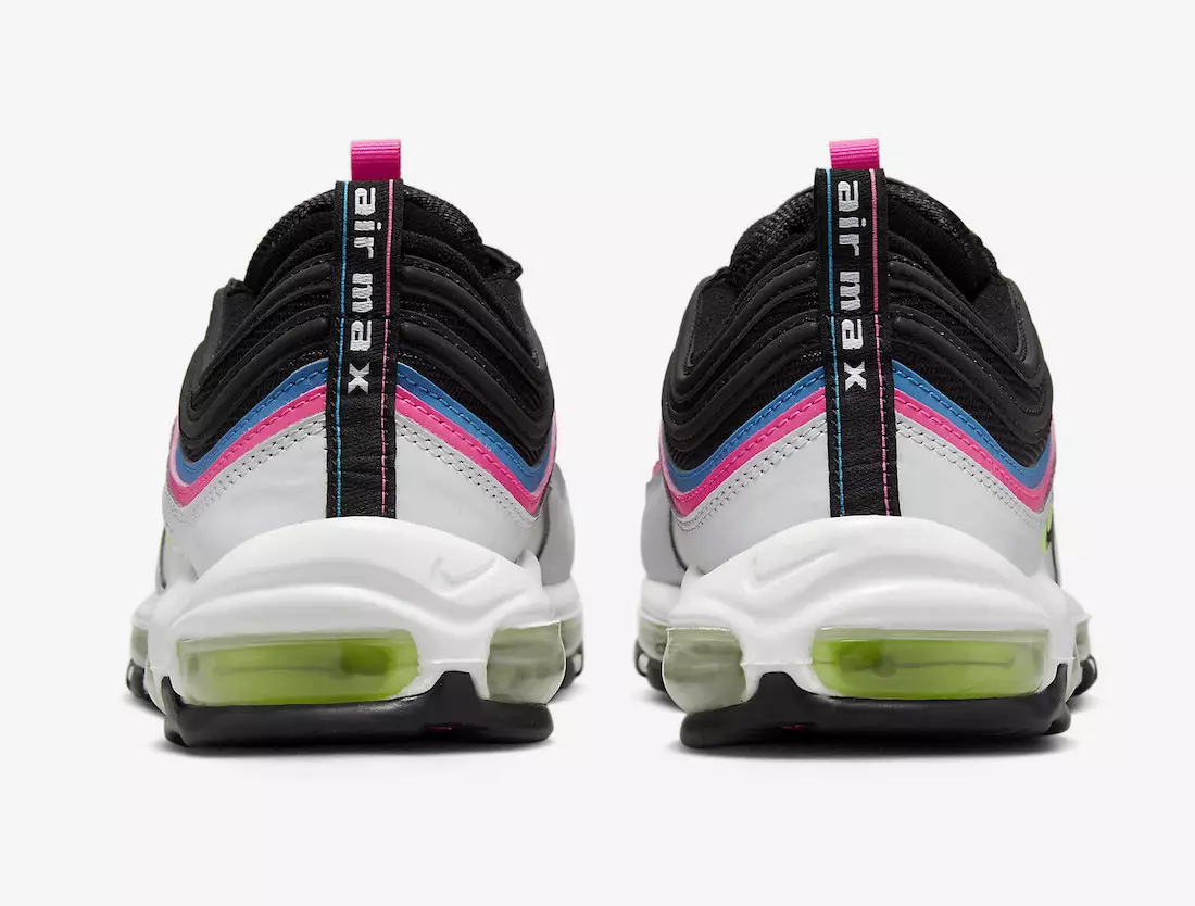 Nike Air Max 97 Sort Hvid Pink Blå Volt DZ4392-001 Udgivelsesdato