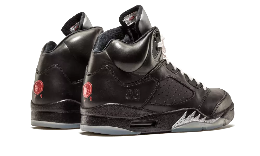 Air Jordan 5 Premio Bin23 Metaliczny srebrny znaczek na pięcie