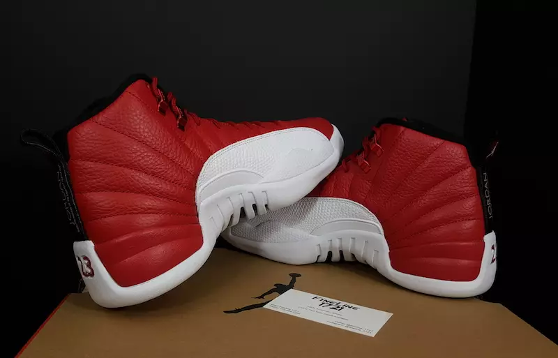 Air Jordan 12 Alternatif Spor Salonu Kırmızı Beyaz