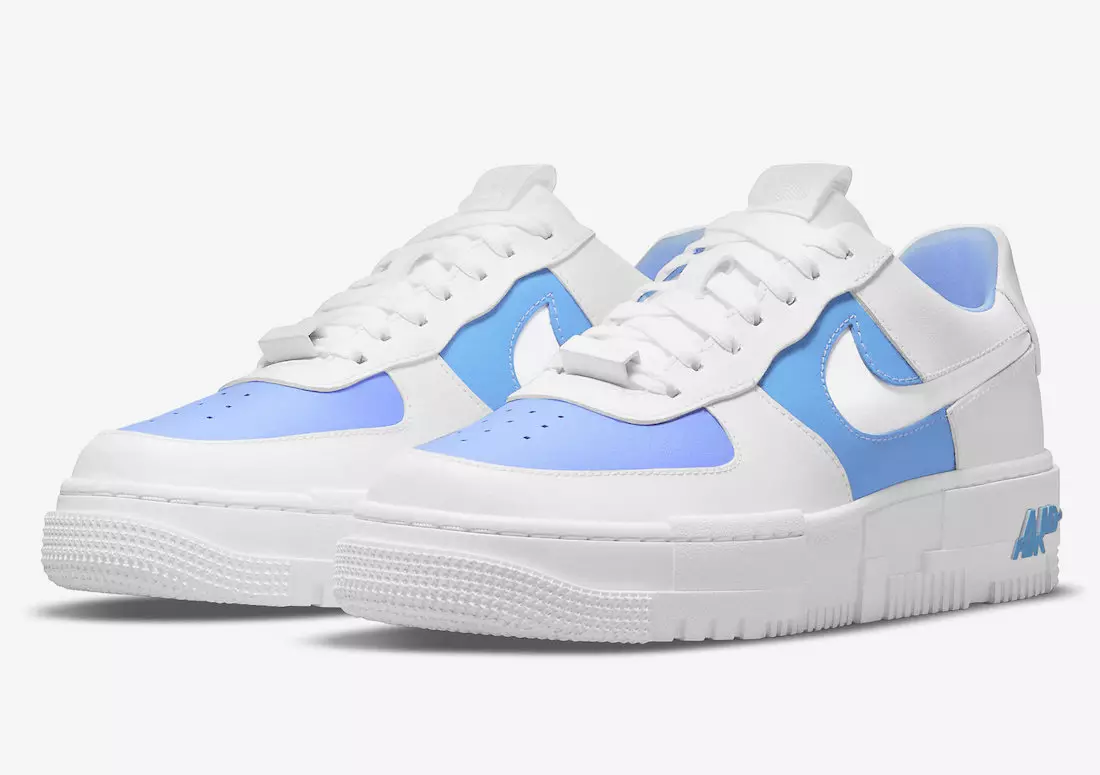 Nike Air Force 1 Pixel Wit Poederblauw Universiteitsblauw DN4230-414 Releasedatum