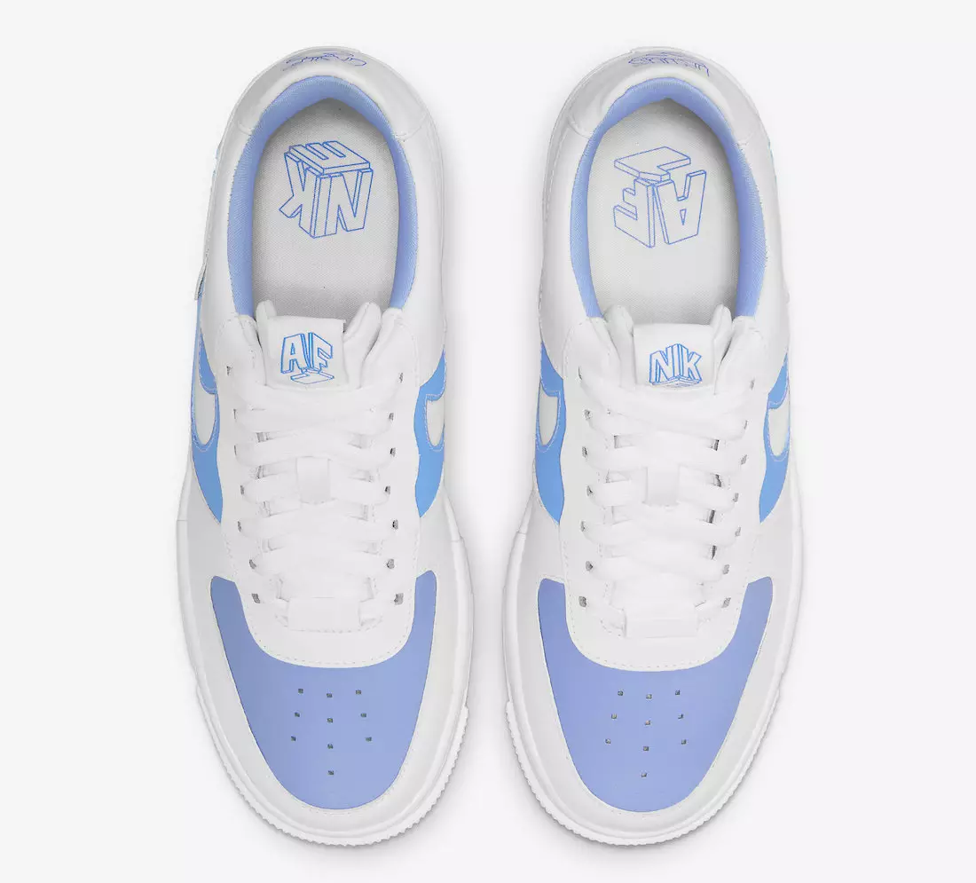 Nike Air Force 1 Pixel White Powder Blue University Blue DN4230-414 Թողարկման ամսաթիվ