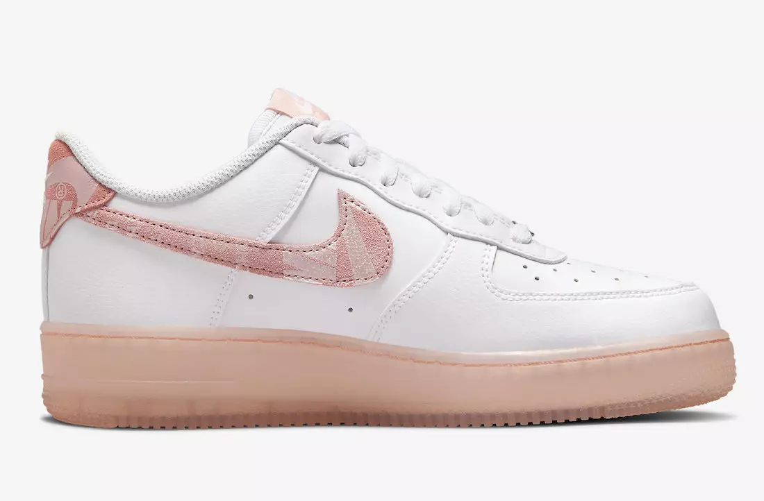 Nike Air Force 1 נידעריק ווייַס ראָזעווע DQ5019-100 מעלדונג טאָג