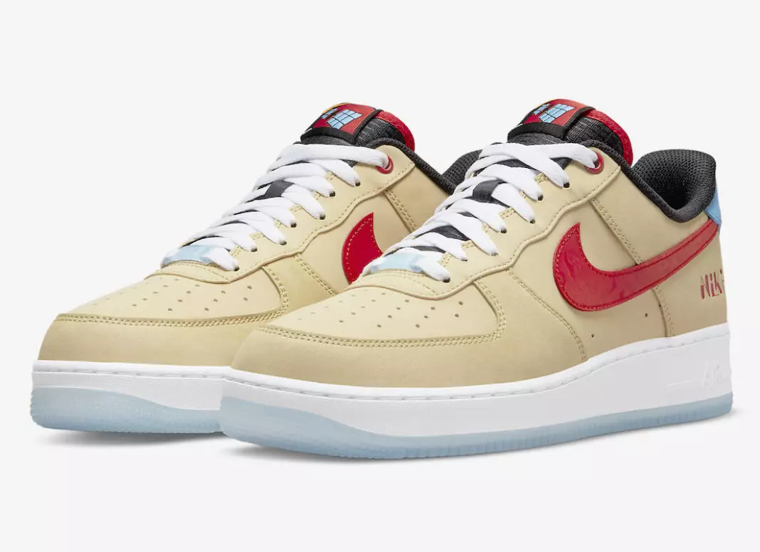 Nike Air Force 1 נידעריק סאַטעליט DQ7628-200 מעלדונג טאָג