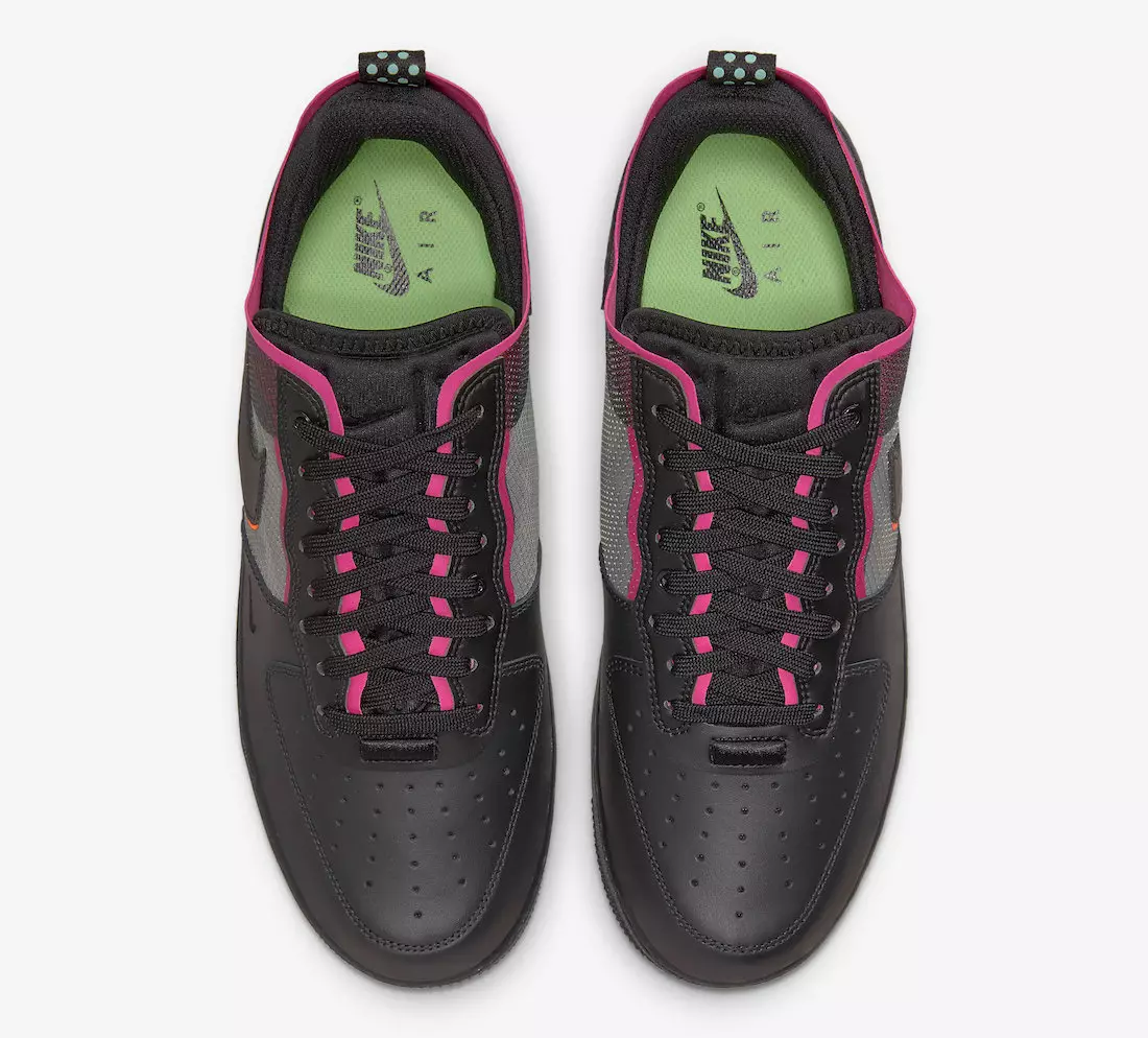 Nike Air Force 1 React Black Team Oranssi Pinkki Prime DH7615-001 Julkaisupäivä