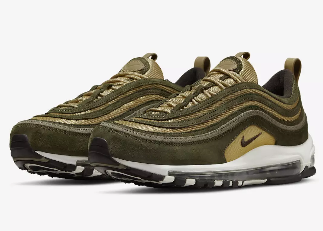 Nike Aeir Max 97 Rough Green Ironstone Metallic Gold DR0157-300 Dáta Eisiúna