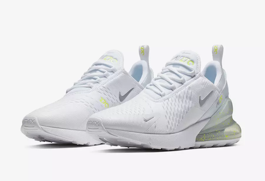 Date de sortie de la Nike Air Max 270 Blanche Volt Métallisé Argent CI2671-100