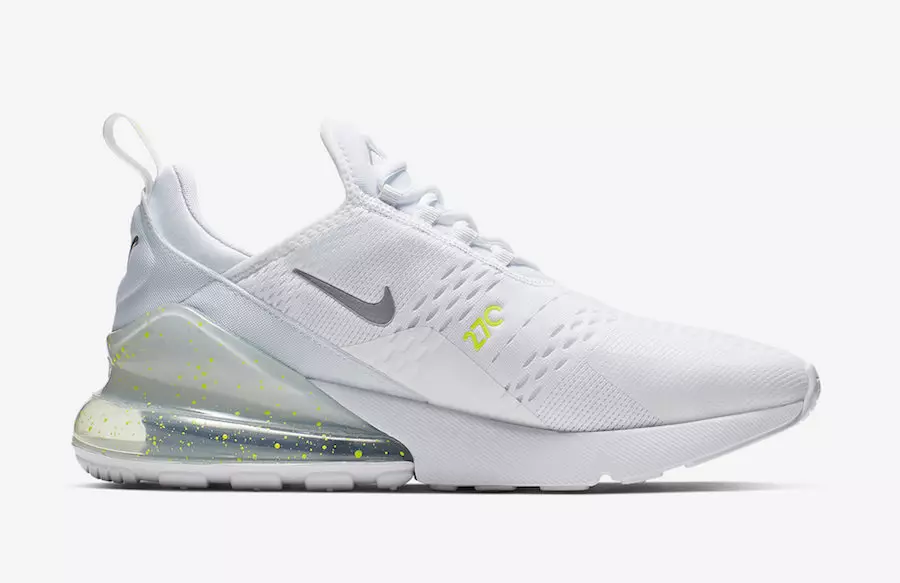 Nike Air Max 270 White Volt Metallic Silver CI2671-100 Data premiery