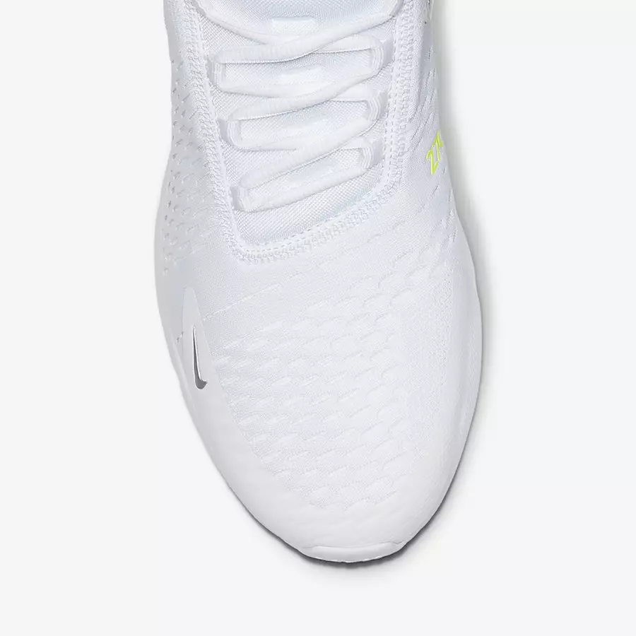 Nike Air Max 270 White Volt Metallic Silver CI2671-100 Дата выпуска