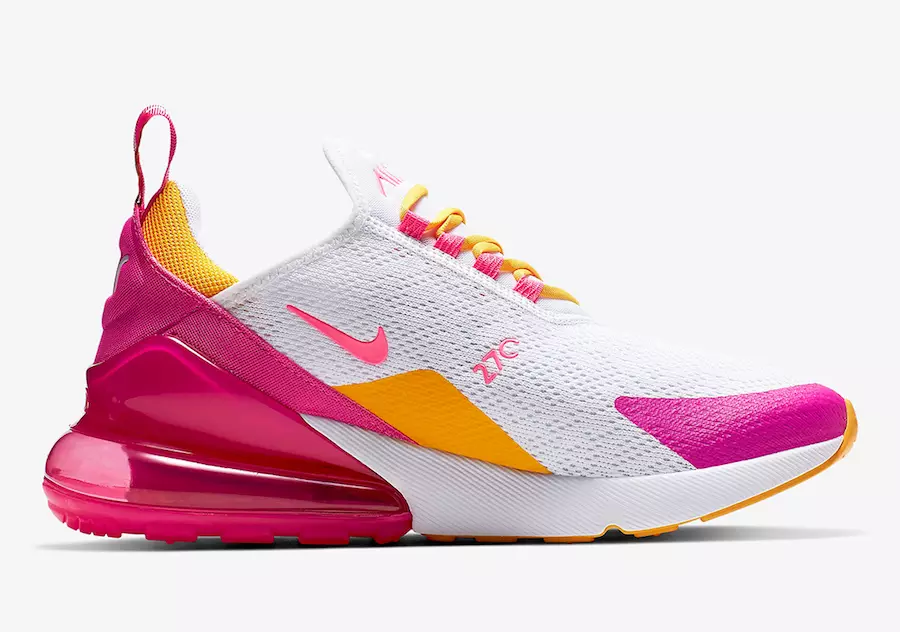 Nike Air Max 270 Laser Fuchsia University Gold CI1963-166 Data di rilascio