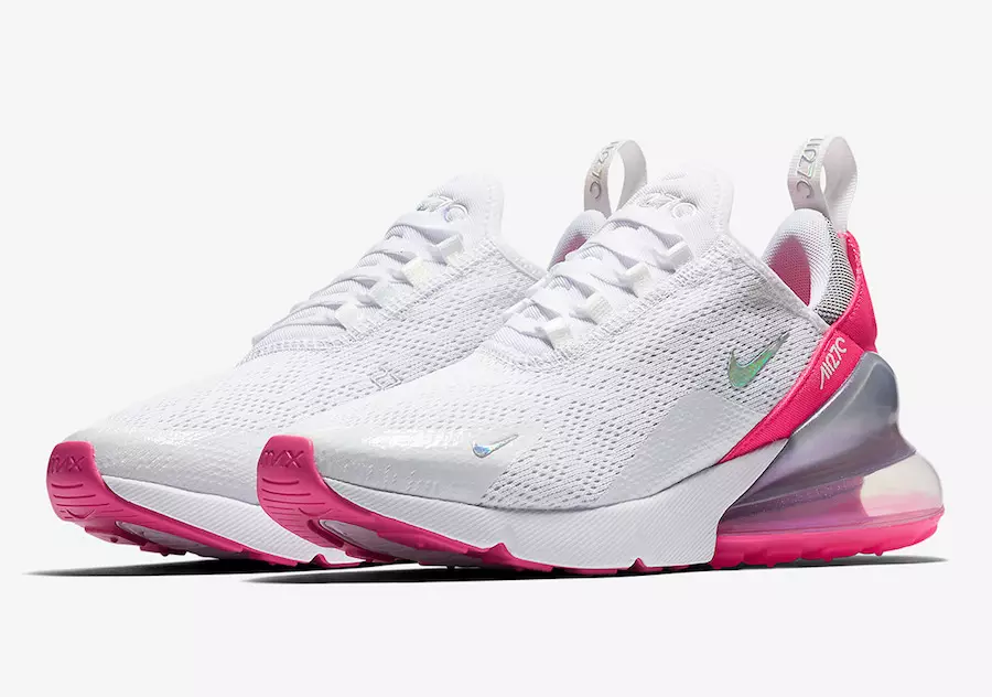 Nike Air Max 270 fehér és rózsaszín színben érkezik