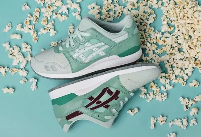 Жоғары және төмен ASICS Gel Lyte III күміс экраны