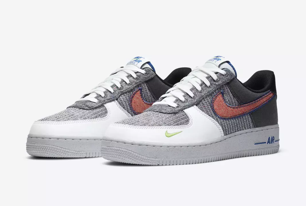 Nike Air Force 1 Бага Цагаан Спорт Улаан Саарал Цахилгаан Ногоон CU5625-122 Гарсан огноо